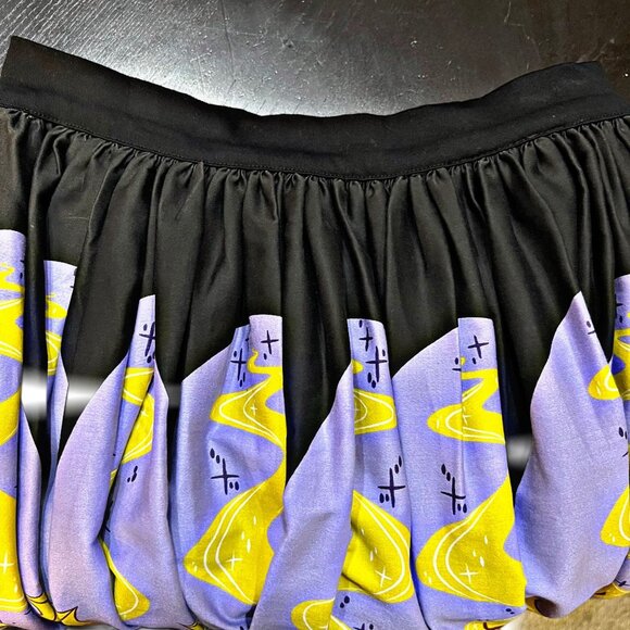 Pinup Couture Evil Queen Witch Transformation Swing Skirt Halloween Flare Pocket - Picture 11 of 12